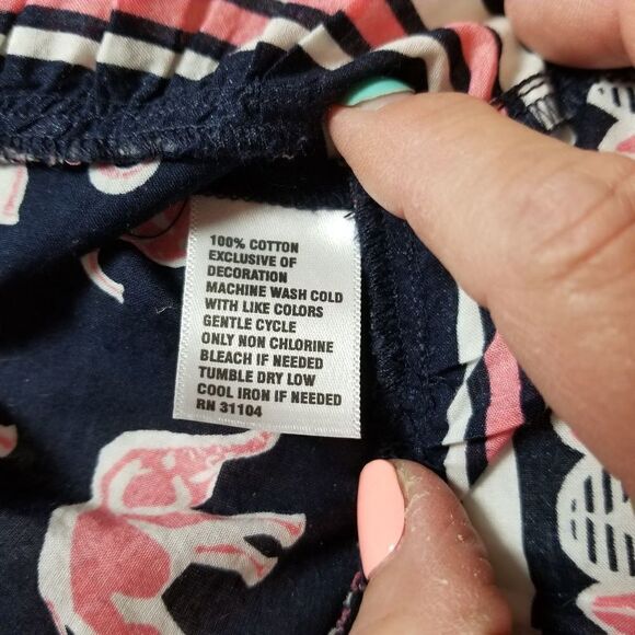 Crown & Ivy Navy + Pink Elephant Top PXL - Picture 4 of 7